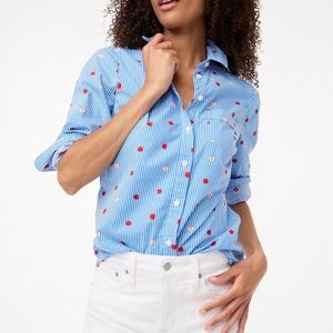 J Crew Factory Cotton Poplin Button Down Shirt